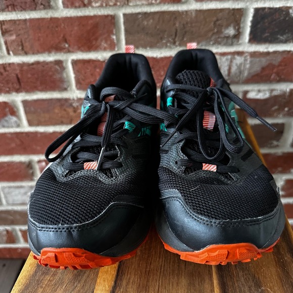ASICS GEL-SONOMA 6 Women's Black Teal Orange Trail Running Shoes Size 11 - Picture 3 of 10